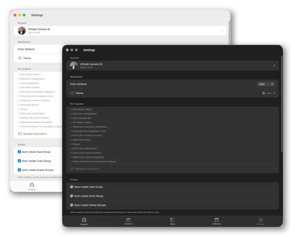 Liminal Light or Dark Mode