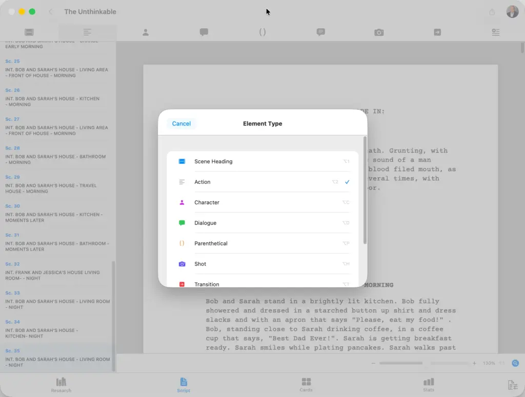 Liminal Script Editor Hot Keys